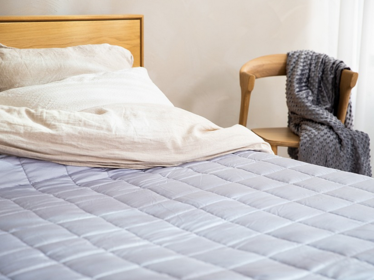 close up shot of matress